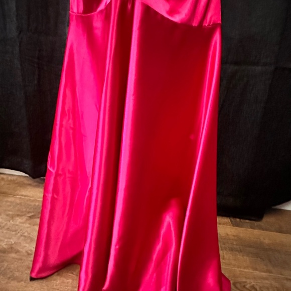 CACHE SATIN PINK MERMAID SEXY FORMAL GOWN Shaping Slimming Prom dress - Picture 6 of 13